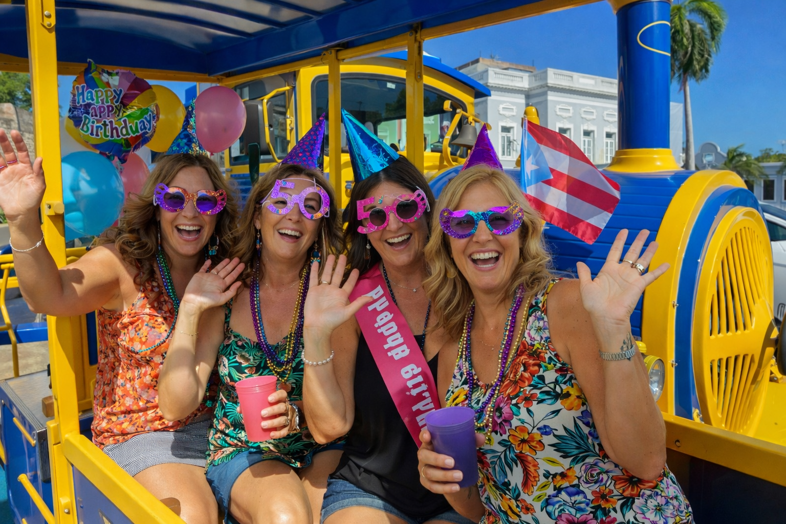 Touring the Condado district and New San Juan by trolley